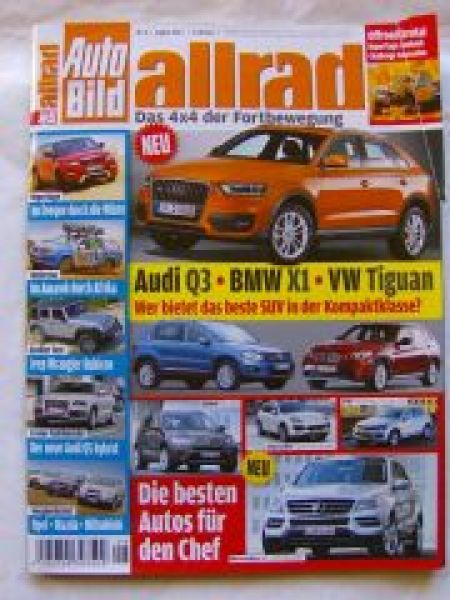 Auto Bild allrad 8/2011 Evoque, Amarok, Jeep Wrangler Rubicon