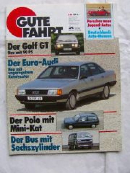 Gute Fahrt 8/1986 Golf GT,Audi 100 +Kat,Oettinger Caravelle Cara