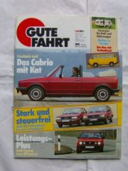 Gute Fahrt 5/1986 Golf I Cabriolet, Audi 90, Passat GL Typ32B