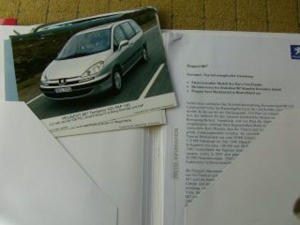 Peugeot Pressemappe 2004  807