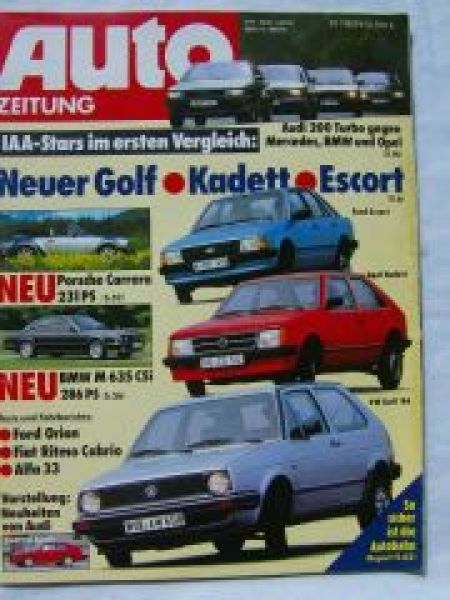Auto Zeitung 16/1983 BMW M635 CSi E24,911 Carrera Cabriolet