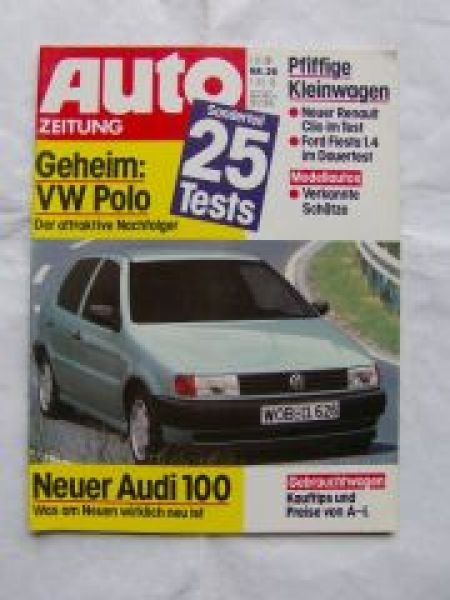 Auto Zeitung 26/1990 Clio,Dauertest: Ford Fiesta 1.4,Tempra 1.6