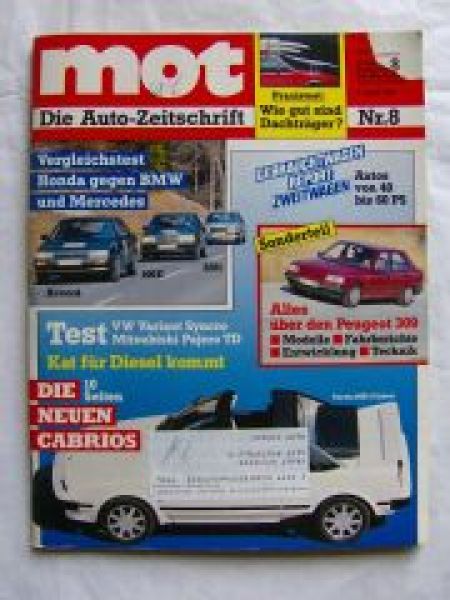 mot 8/1986 RX-7,AX,BMW 320i E30,190E,Accord,E30 Touring Werner