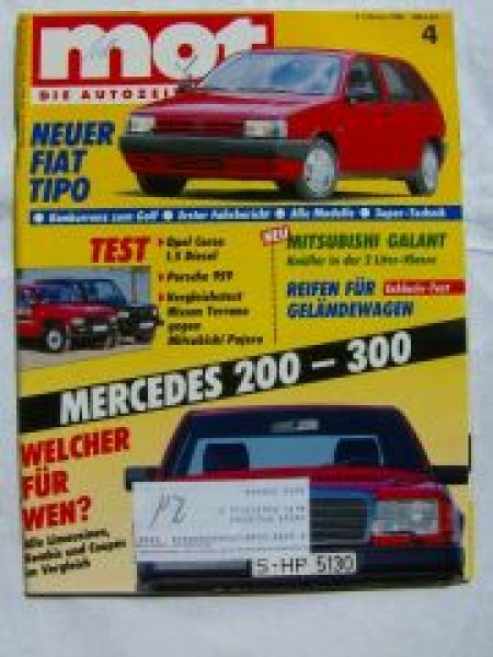 mot 4/1988 Mercedes 200-300 W124,Opel Corsa 1.5 Diesel