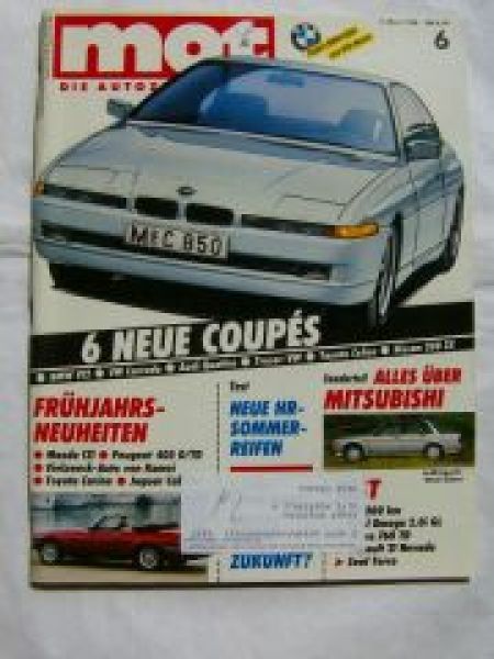 mot 6/1988 Mitsubishi Sonderteil,Jaguar XJ6 Cabrio,Carina,Tercel