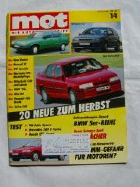 mot 14/1988 5er Reihe E28,300D Turbo, Civic CRX 1.6i-16,Jetta Sy