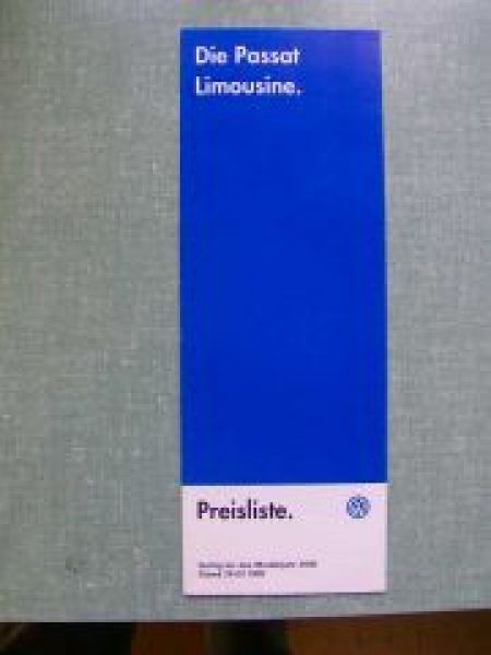 VW Passat Limousine Preisliste 3/1999 +Highline +TDi