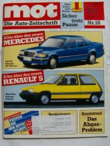 mot 16/1984 Alfa 33 QV 105,R5,Galant,Alfa 90,Fiat Bertone Cabrio