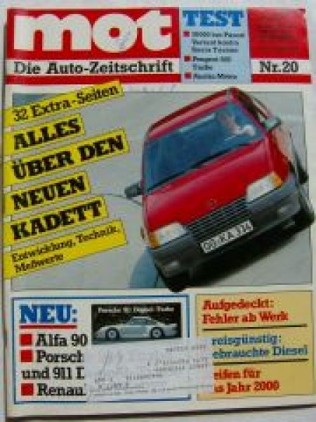mot 20/1984 Sierra Turnier Dauertest vs. Passat Variant 32B