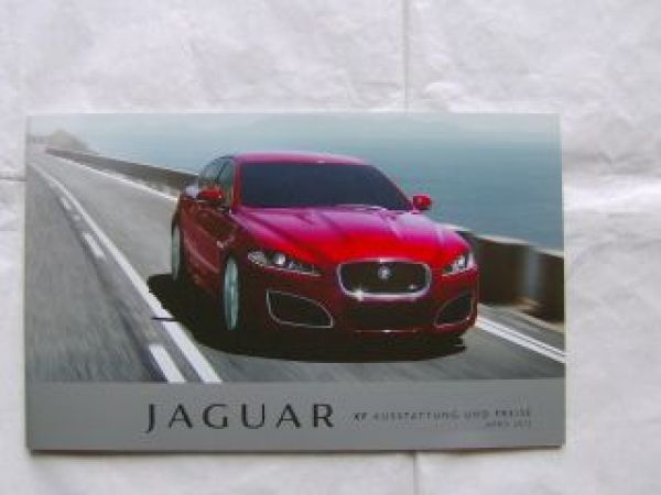 Jaguar XF +XFR +Black Pack Preisliste April 2012 NEU