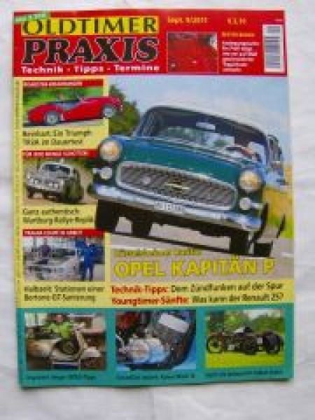 Oldtimer Praxis 9/2011 Triumph TR3A,Kapitän P,Bertone GT