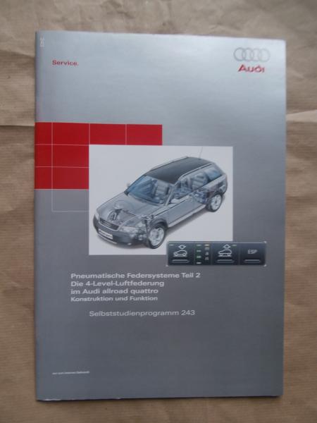 Audi Allroad quattro Pneumatische Federsysteme Teil 2 Luftfederung Konstruktion & Funktion Typ 4B C5