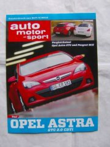 ams 2/2012 Opel Astra GTC 2.0CDTi vs. Peugeot RCZ