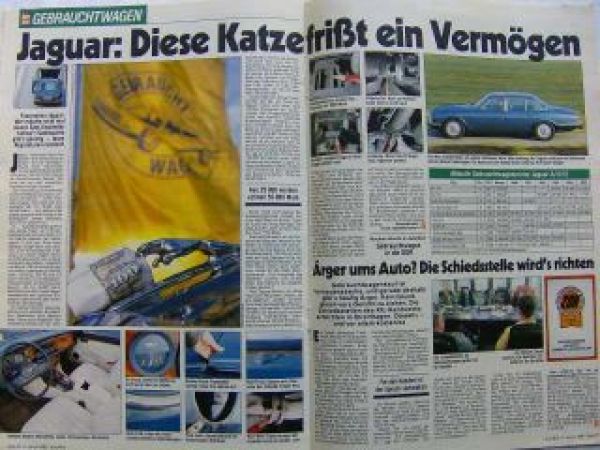 Auto Bild 2/1990 260E W124 vs. XM V6,Y10 Seletronic,Jaguar XJ6/X