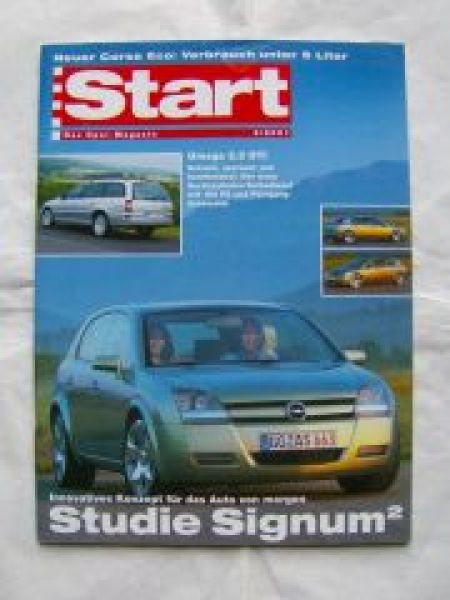 Start Magazin 3/2001 Signum,Omega 2.5DTi,Corsa Eco,Combo Tour