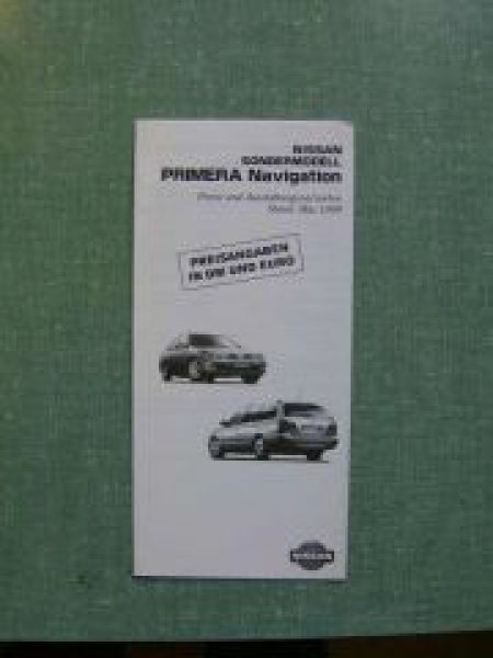 Nissan Primera Navigation Preisliste 5/1999