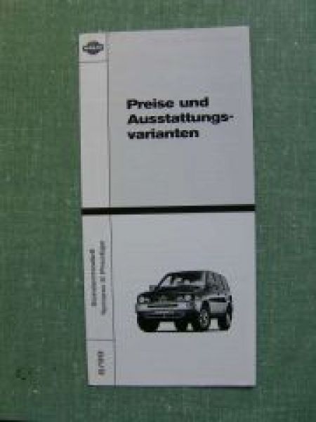 Nissan Terrano 2 Presitge Preisliste 6/1999