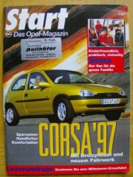 Start Magazin 1/1997 Corsa B 1.0 12V,Corvette,Frua Kadett A Ital