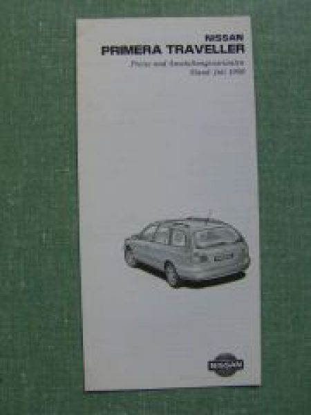Nissan Primera Traveller 7/1998 Preisliste