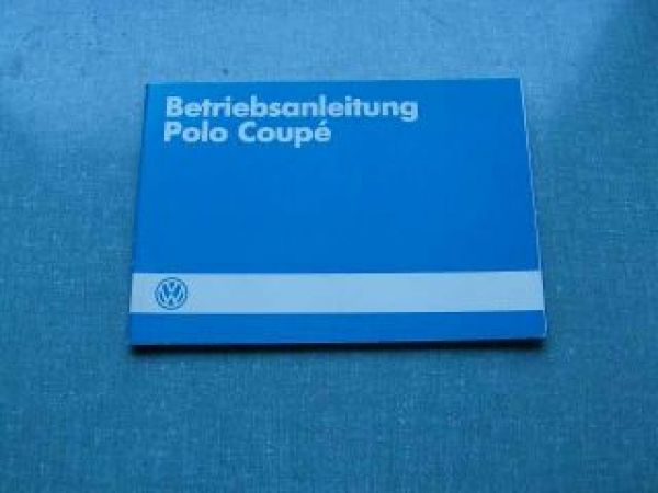 VW Polo Coupe Betriebsanleitung 1985