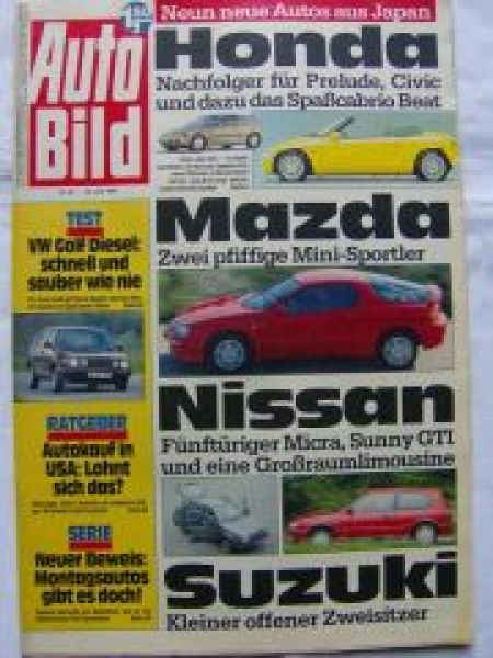 Auto Bild 24/1991 Golf Huber Diesel,350SL R107,Triumph Trophy 12
