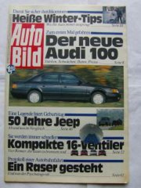 Auto Bild 46/1990 Audi 100 C4,Porsche Speedster,Alfa 33,Civic VT