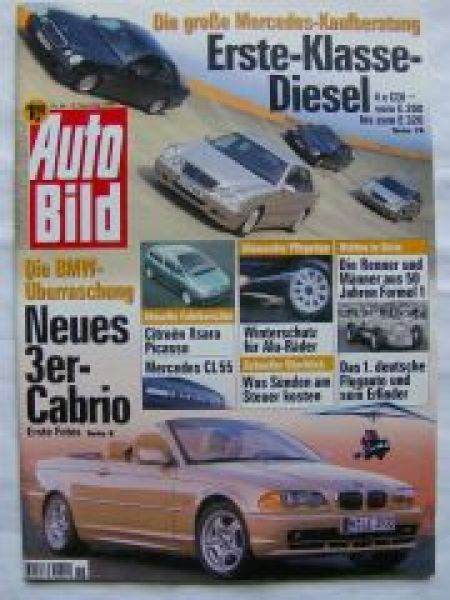 Auto Bild 46/1999 E46 Cabrio,Xsara Picasso,CL55,W210 Kaufberatun