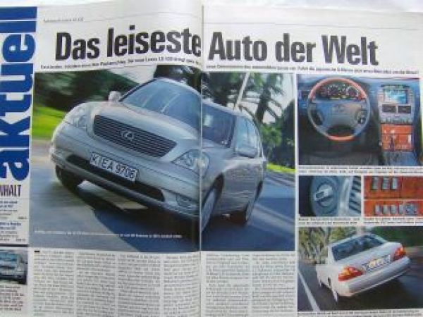 Auto Bild 47/2000 Lexus LS430,VW Lupo FSI vs. 16V,A2 vs. Yaris