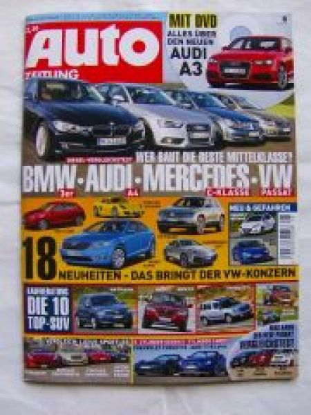 Auto Zeitung 8/2012 Subaru BRZ,Yeti,X3,Tiguan,Up,Panda,Picanto