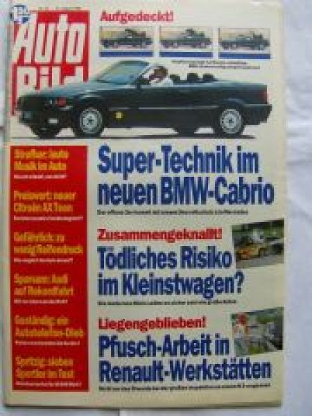 Auto Bild 36/1992 3er E36 Cabrio,Citroen AX Teen,BMW 525i E34