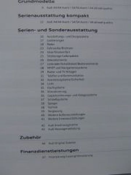 Audi A4/Avant, S4/Avant, A4 allroad quattro April 2012