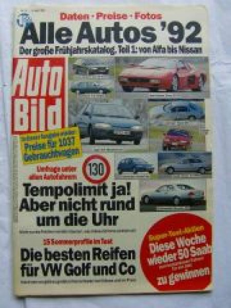 Auto Bild 15/1992 BMW 507,Escort CLX 1.8i,Calibra Turbo