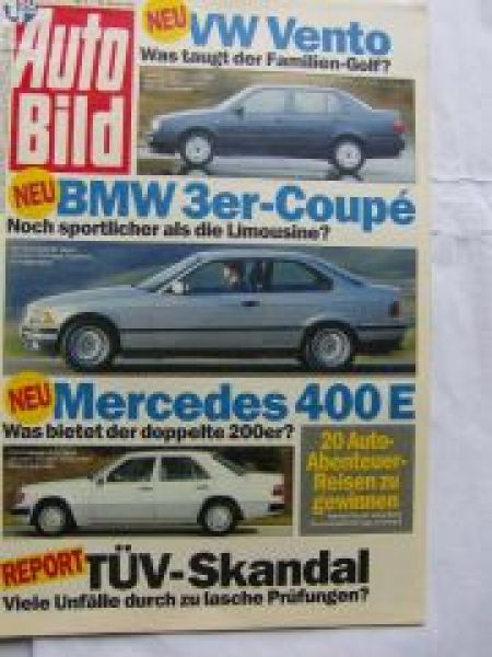 Auto Bild 4/1992 3er Coupè E36, Vento,400E W124