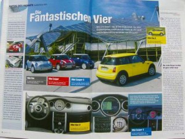 automobil 7/2003 Mini R50,Renault Scènic,A2 Dauertest