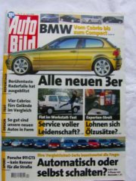 Auto Bild 17/1998 Porsche 911GT3,BMW 318i E46