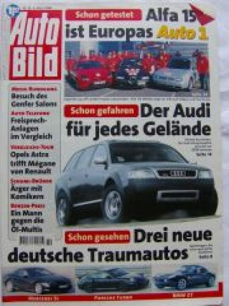 Auto Bild 10/1998 Puma,Golf,Alfa 156, Audi allroad