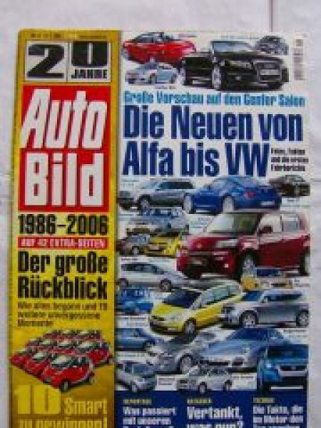 Auto Bild 8/2006 20 Jahre Heft,Z4 M Roadster E85,Note,