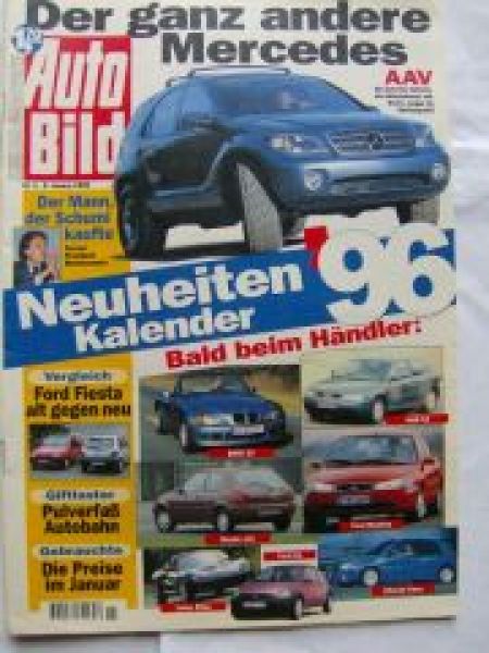 Auto Bild 1/1996 Ford Fiesta,Mercedes Benz AAV,A3,Z3,