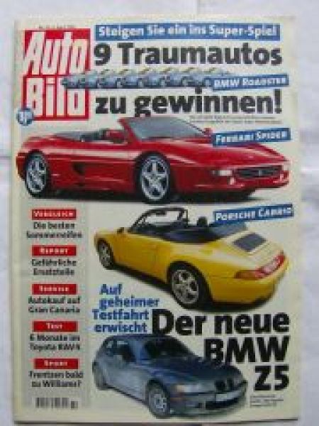 Auto Bild 14/1996 BMW Z3 coupè,RAV4,911 Cabrio,