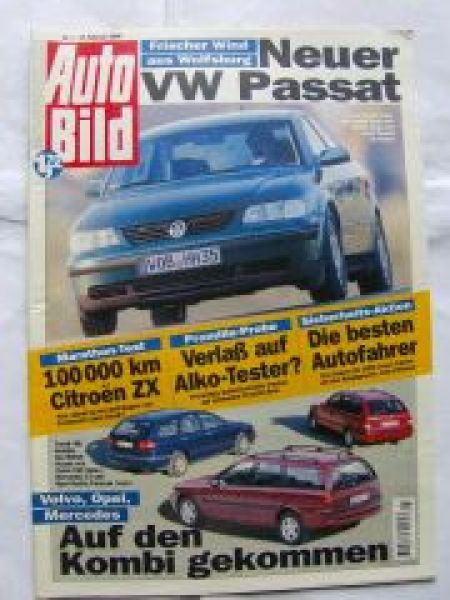 Auto Bild 7/1996 VW Passat,Citroen ZX Dauertest,