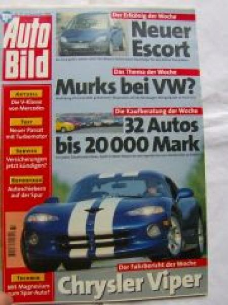 Auto Bild 37/1996 Viper,V-Klasse,Passat 1.8T,Alfa 155 1.8 16V TS