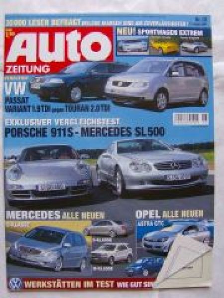 Auto Zeitung 18/2004 Passat Variant 1.9tdi vs. Touran 2.0TDi