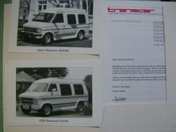 Chevrolet Transcar Van Programm 1993 Presse Astro +G20