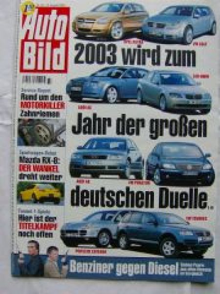 Auto Bild 33/2002 Mazda RX-8,Audi A8,VW Phaeton,