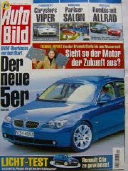 Auto Bild 40/2002 BMW E60,C320 4Matic W202 vs. A4 Avant 3.0 quat