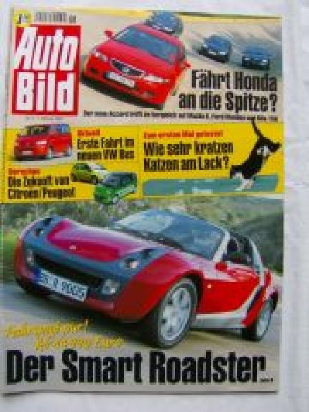 Auto Bild 6/2003 VW T5,Smart Roadster,Mazda6,Mondeo,Alfa 156