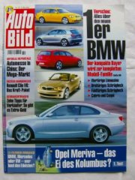 Auto Bild 19/2003 Renault Clio V6,Meriva,Daewoo Evanda 2.0CDX