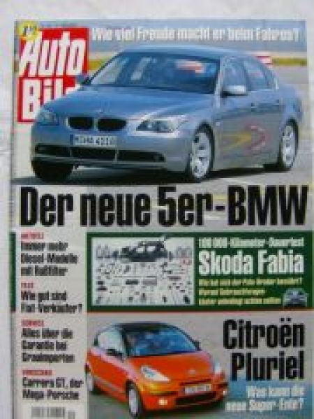 Auto Bild 20/2003 BMW E60,Skoda Fabia Dauertest,Citroen Pluriel