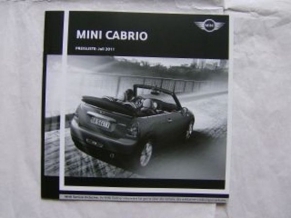 Mini Cabrio R57 One,Cooper +S,Cooper D,SD Juli 2011