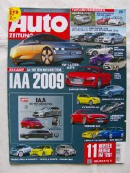 Auto Zeitung 20/2009 IAA 2009,Mini Cabrio,Fiat 500 Cabrio